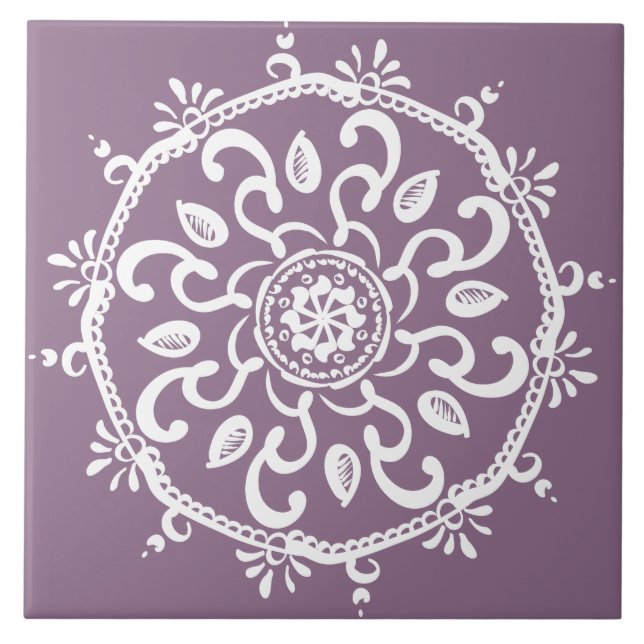 Azulejo Wisteria Mandala (Frente)