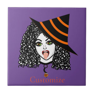 Azulejo Witch Thunder_Cove con cabello rizado