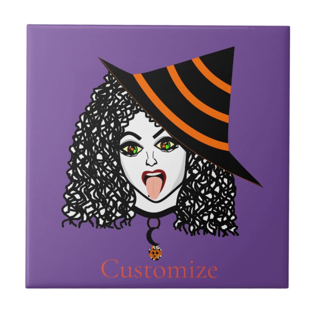 Azulejo Witch Thunder_Cove con cabello rizado (Frente)