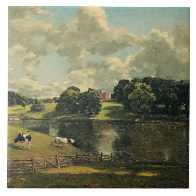 Azulejo Wivenhoe Park por John Constable (Frente)