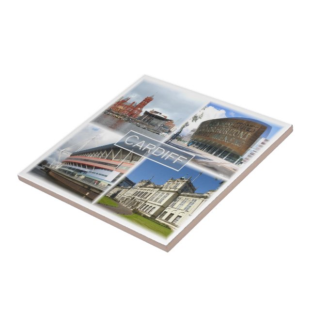 Azulejo WLS003 CARDIFF, Gales, (Lado)