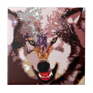 Azulejo Wolf in Snow