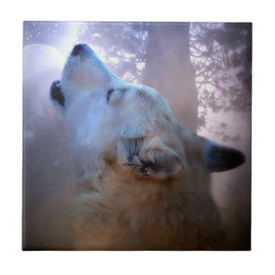Azulejo Wolf Magic Art Tile