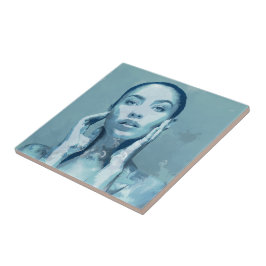 Azulejo "Woman in Blue"