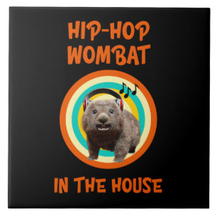 Azulejo Wombat divertido de Hip-hop en la casa