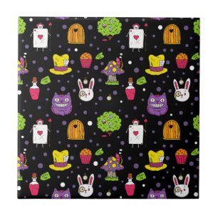 Azulejo Wonderland negro