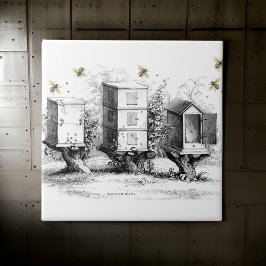 Azulejo Wooden Bee Hives La apicultura Beige Negro |
