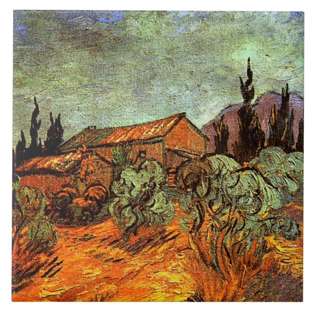 Azulejo Wooden Sheds, famous van Gogh painting, (Frente)