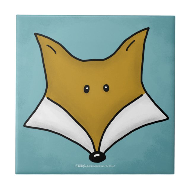 Azulejo Woodland Critters-Best Forest Friends-Fox (Frente)