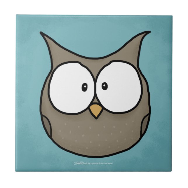 Azulejo Woodland Critters-Best Forest Friends-Owl (Frente)