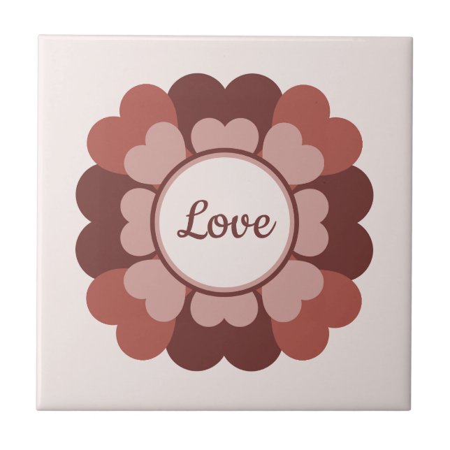 Azulejo Wreath del corazón (Frente)