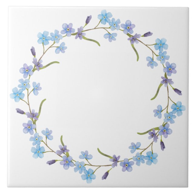 Azulejo Wreath floral (Frente)