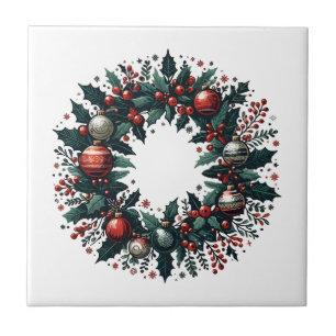 Azulejo Wreath navidades
