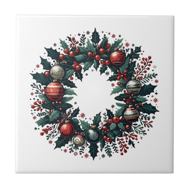 Azulejo Wreath navidades (Frente)