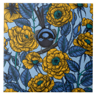 Azulejo Wren in the rosas