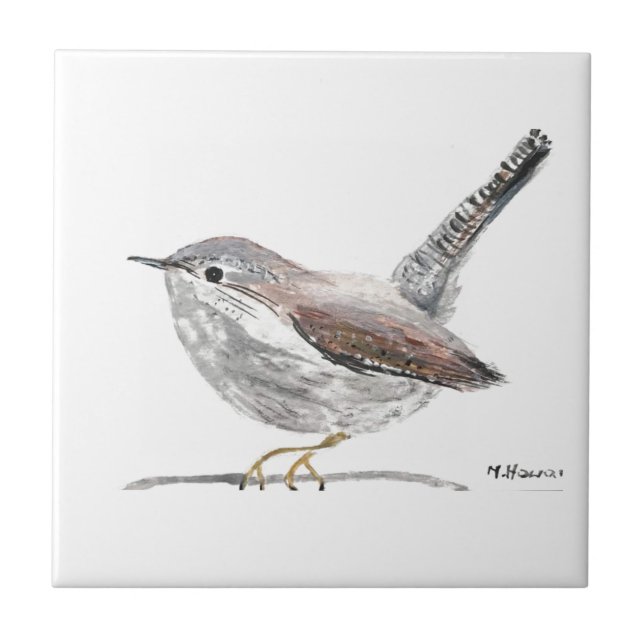 Azulejo Wrens Rustic Vintage cocina Birds Woodlands Wren (Frente)