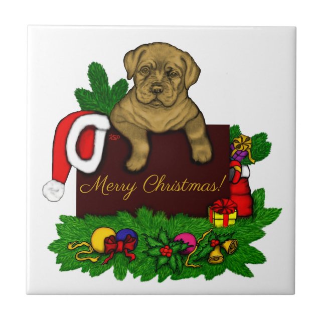 Azulejo XMas Puppy (Frente)