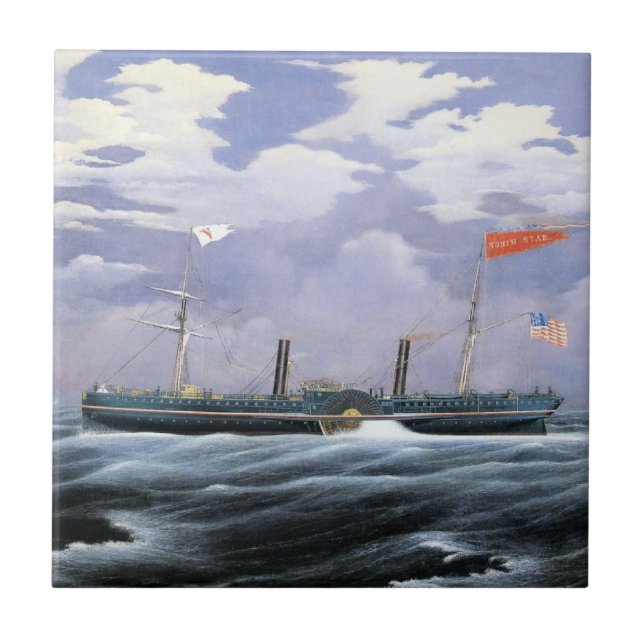 Azulejo Yate de vapor North Star 1852 (Frente)