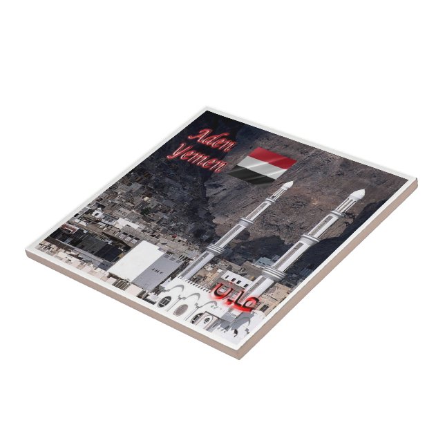 Azulejo YE004 ADEN, Ciudad Vieja, Yemen, Asia, (Lado)