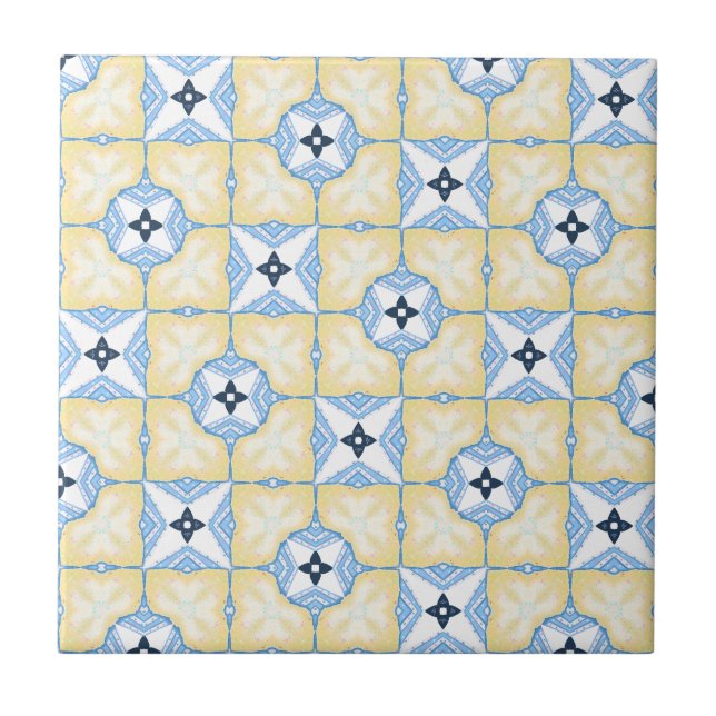 Azulejo Yellow and Blue Tile  (Frente)