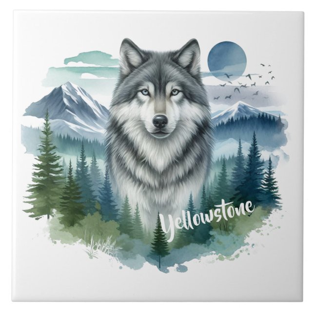 Azulejo Yellowstone Wolf (Frente)