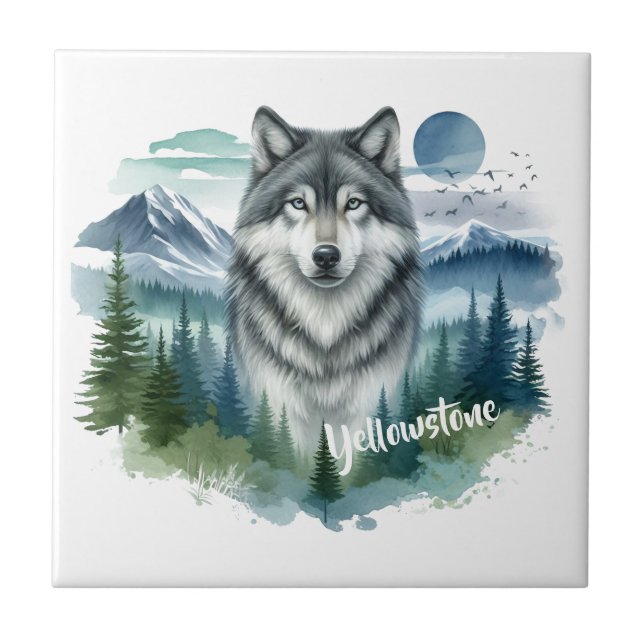 Azulejo Yellowstone Wolf (Frente)