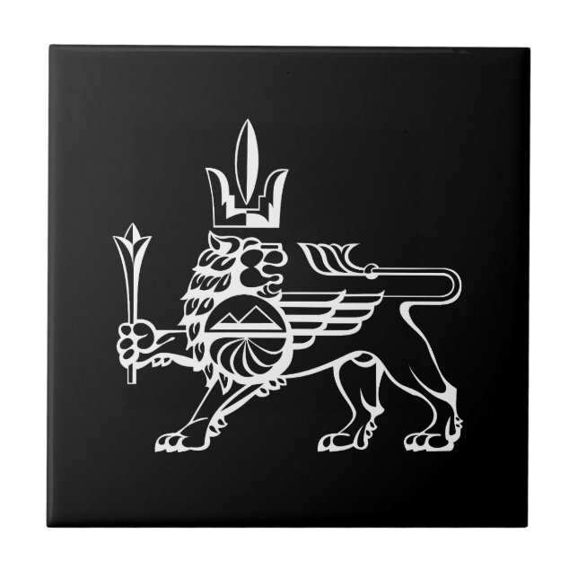 Azulejo  Yerevan city lion symbol Coat arms flag Armenia e (Frente)