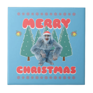 Azulejo Yeti Divertido - Feliz Navidad