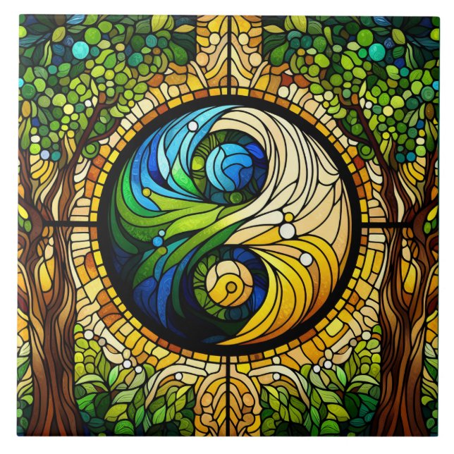 Azulejo Yin Yang Ceramic Tile (Frente)