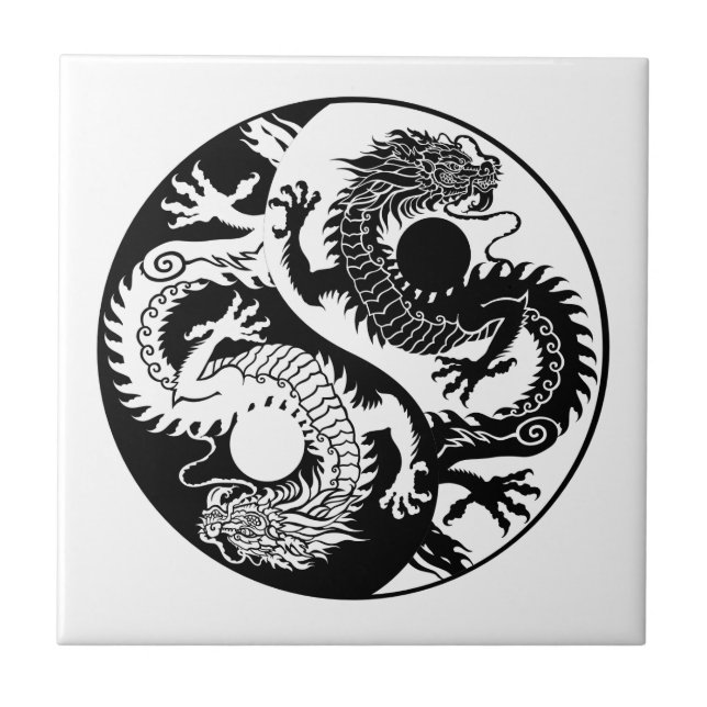 AZULEJO YIN YANG DOS DRAGONS (Frente)