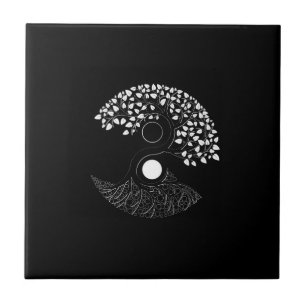 Azulejo Yin Yang Tree of life
