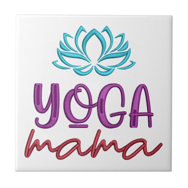 Azulejo Yoga Mama Cita Lotus Flower Zen (Frente)