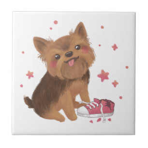 Azulejo Yorkie the Cutest Trouble Maker