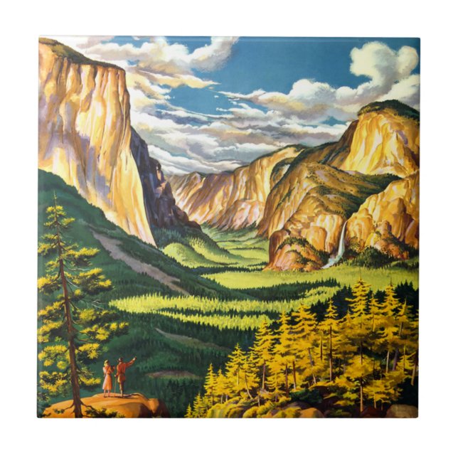 Azulejo Yosemite National Park California Travel Art (Frente)