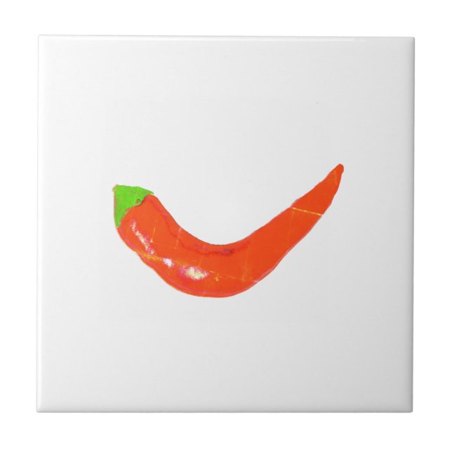Azulejo Yummy Hot Funky Red Chili Pepper Spich (Frente)