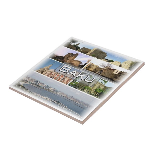 Azulejo Z003 BAKU, Azerbaiyán, Asia, (Lado)