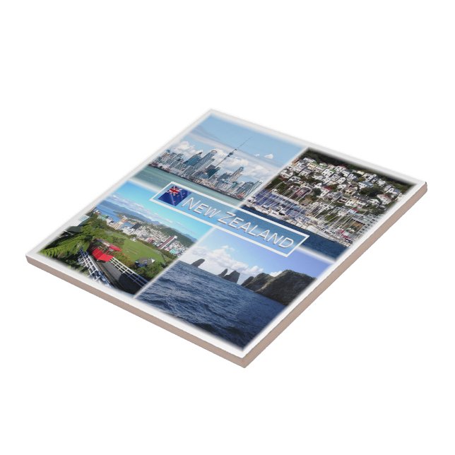 Azulejo Z003 NUEVA ZELANDIA, Mosaico, Oceanía, (Lado)