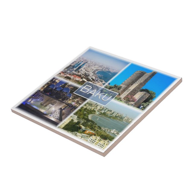 Azulejo Z004 BAKU, Azerbaiyán, Asia, (Lado)