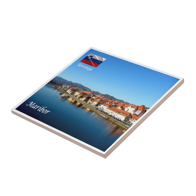 Azulejo Z013 DRAVA EN MARIBOR, Eslovenia, Europa, (Lado)