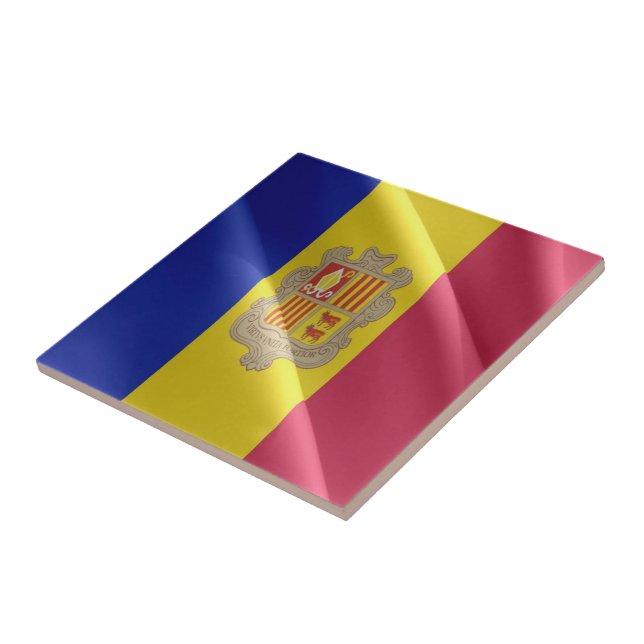 Azulejo zAD001 Waving FLAG Andorra, (Lado)