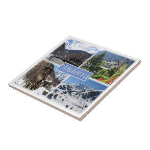 Azulejo zAD003 ANDORRA, La Vella, mosaico,