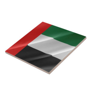 Azulejo zAE002 EMIRATOS ÁRABES UNIDOS ondeando FLAG UAE