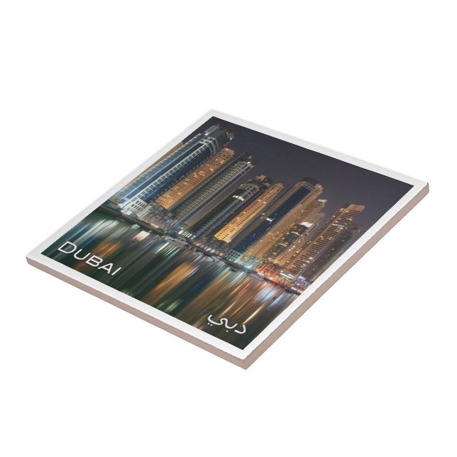 Azulejo zAE043 puerto deportivo de DUBAI, Emiratos Árabes  (Lado)