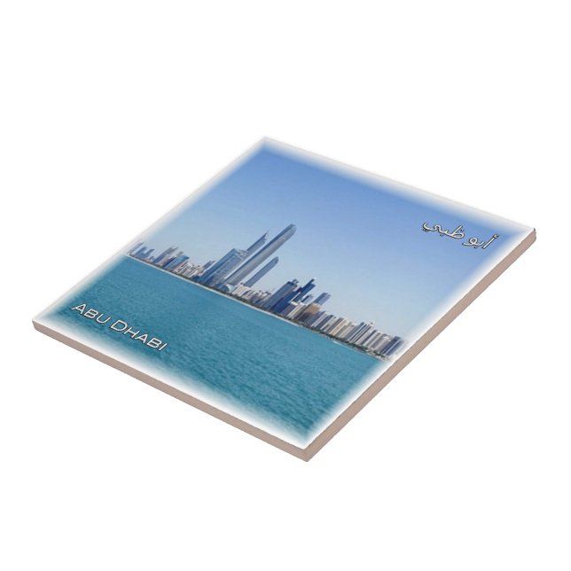 Azulejo zAE053: Línea aérea de ABU DHABI, Emiratos Árabes  (Lado)