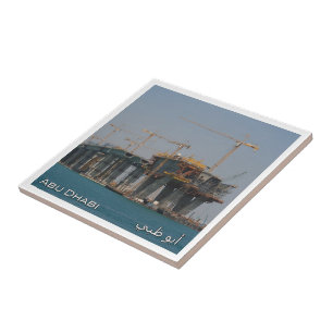 Azulejo zAE058 puente de ABU DHABI construcción, Emiratos