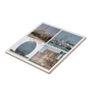 Azulejo zAE062 ABU DHABI, Emiratos Árabes Unidos,