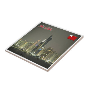 Azulejo zAE063 ABU DHABI, panorama, Emiratos Árabes Unidos