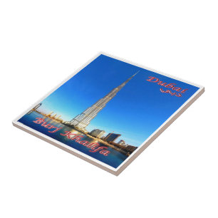 Azulejo zAE073 DUBAI Burj Khalif, Emiratos Árabes Unidos, 