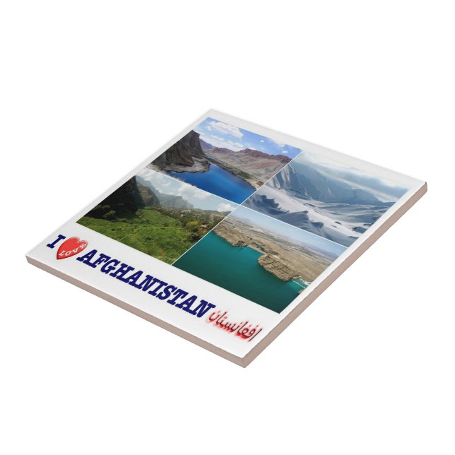 Azulejo zAF005 Amo AFGANISTÁN, paisajes, (Lado)