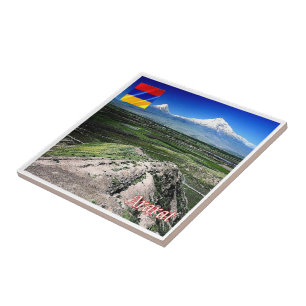 Azulejo zAM008 MOUNT ARARAT, Armenia, Asia,